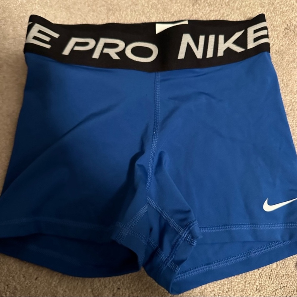 nike pro blue spandex